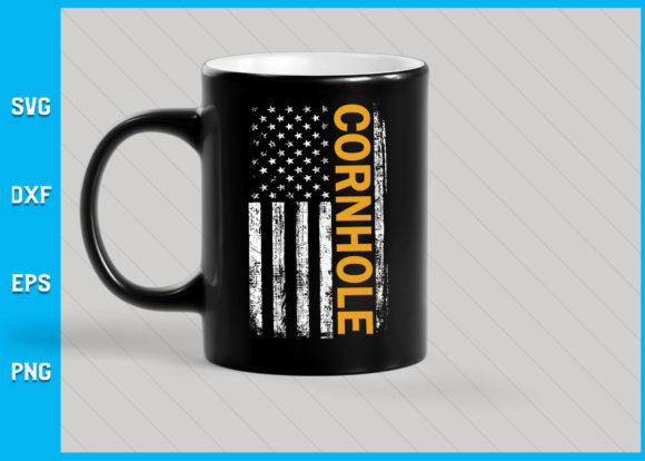 Cornhole American USA Flag SVG Graphics for Crafts