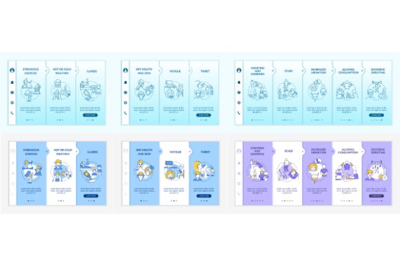 Dehydration Causes Templates Bundle: Graphics & Graphic Templates