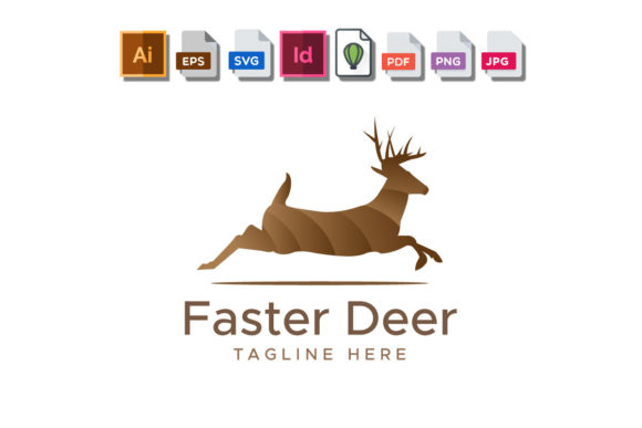 Faster Deer Graphics & Logos