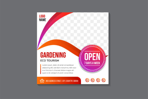Gardening Eco Tourism Square Banner: Graphics & Flyers