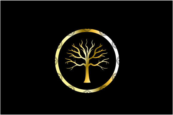 Golden Drought Tree Graphics & Logos