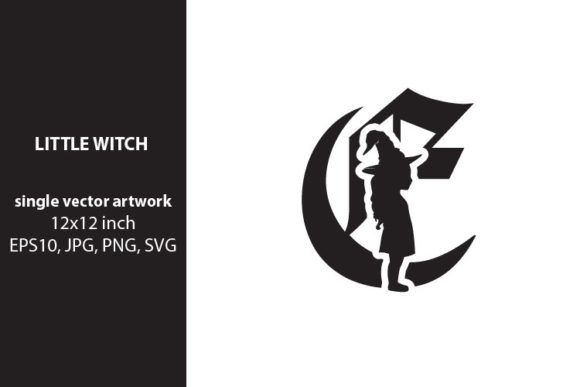 Little Witch - Monogram Letter E: Graphics & Icons for Editorial Charm