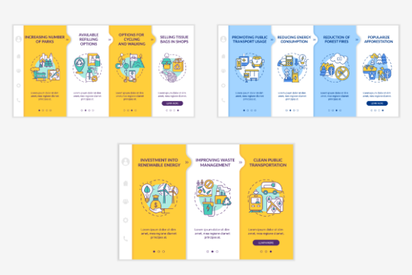 Lowering Pollution Templates Bundle: Graphics & Graphic Templates