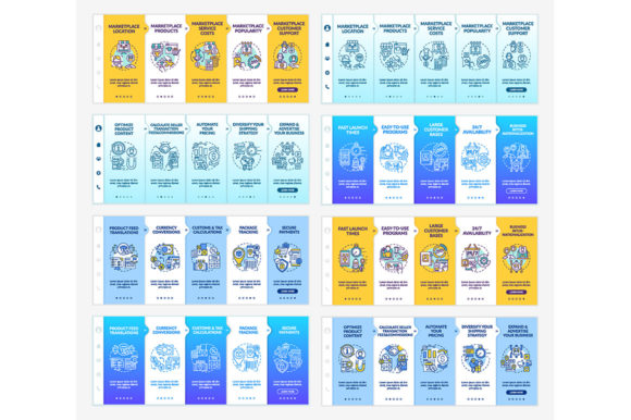Online Market Place Onboarding Vector: Graphics & Graphic Templates