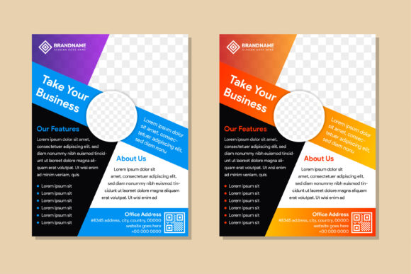 Take Your Business Vertical Flyer Mosaic: Graphics & Print Templates