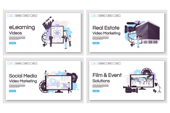 Video Marketing Production Landing Page Graphics